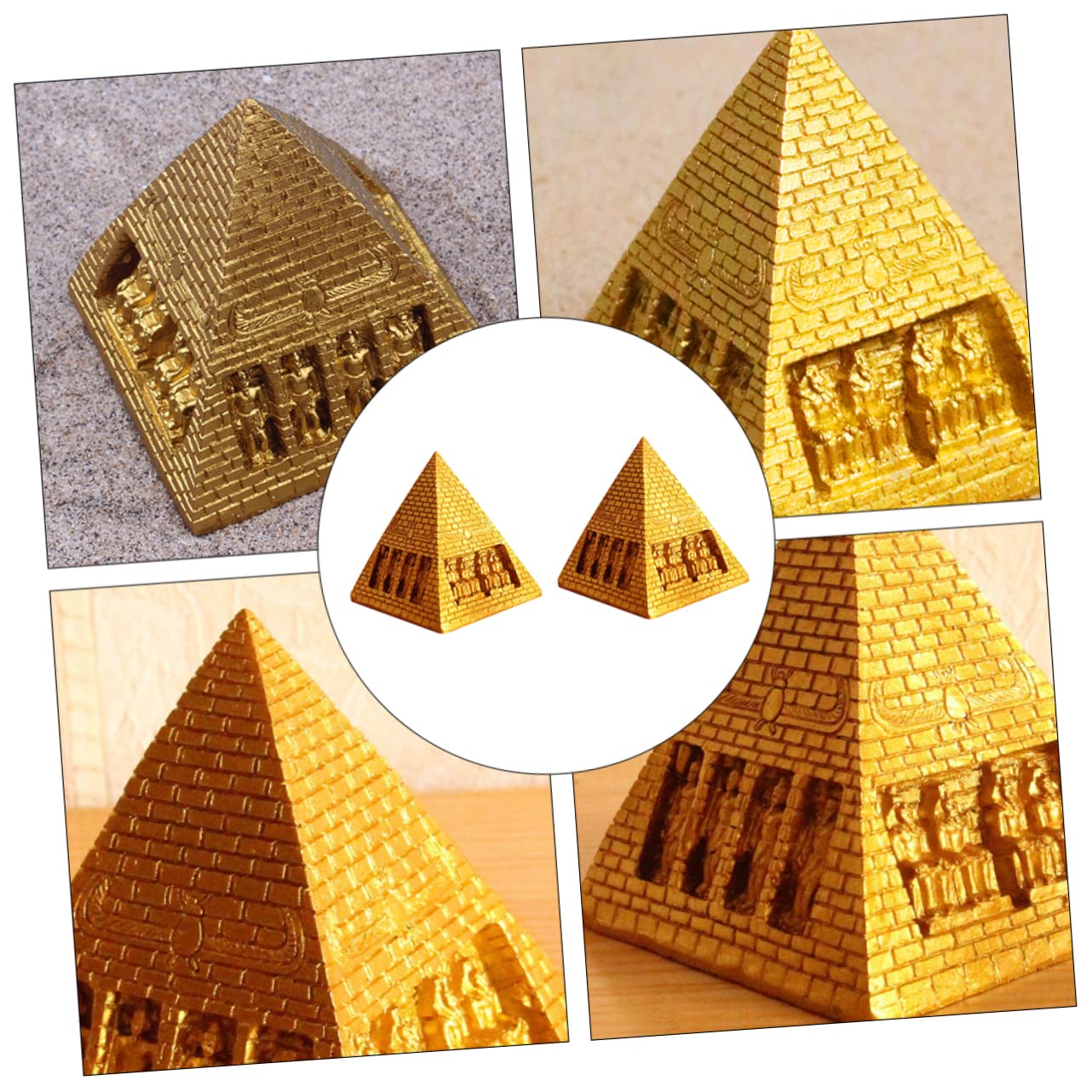 Amazon.co.jp: MUSISALY 古代エジプトピラミッド置物 樹脂製工芸品